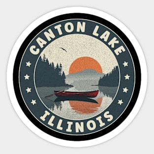 Canton Lake Illinois Sunset Sticker